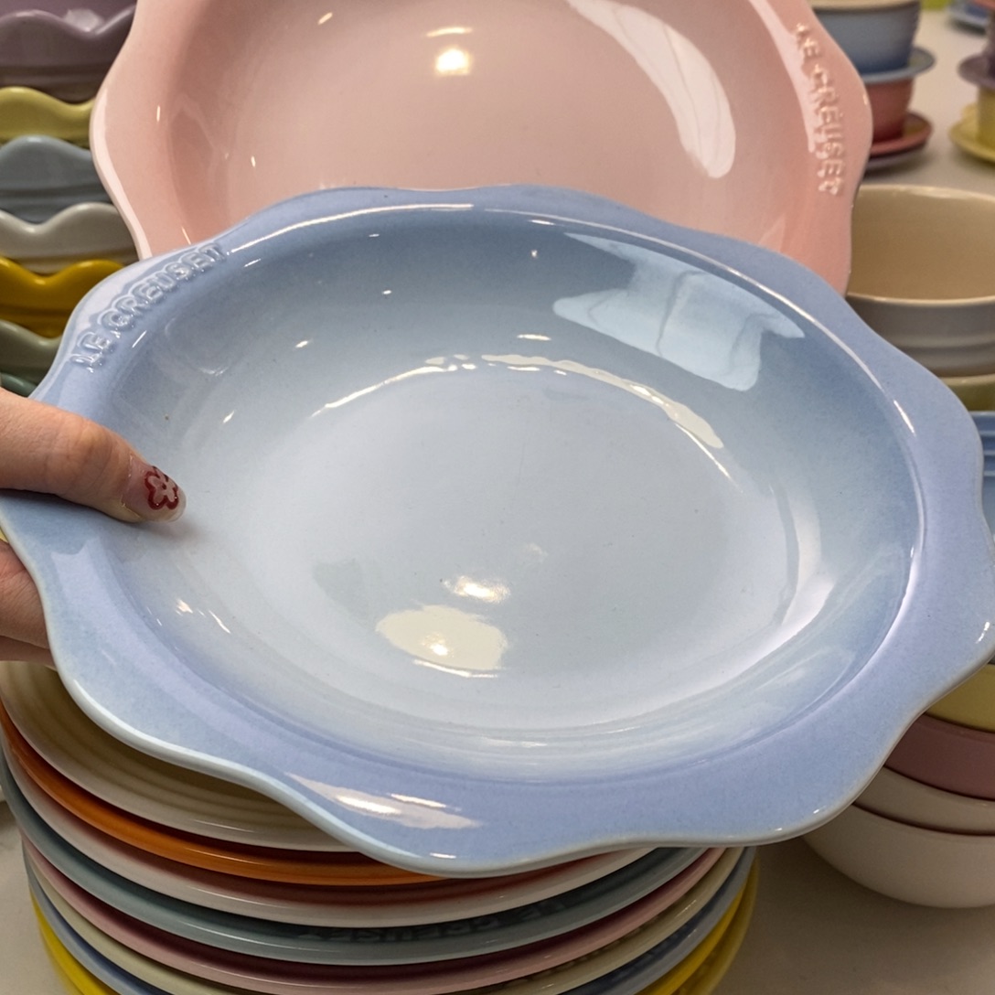 瓷片微瑕2个9英寸花韵盘