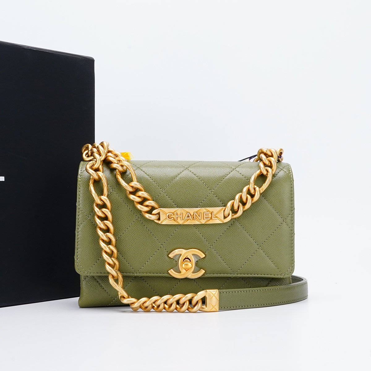 95新 Chanel/香奈儿 【总仓】21B 牛油果绿 牛皮/BGK302770001