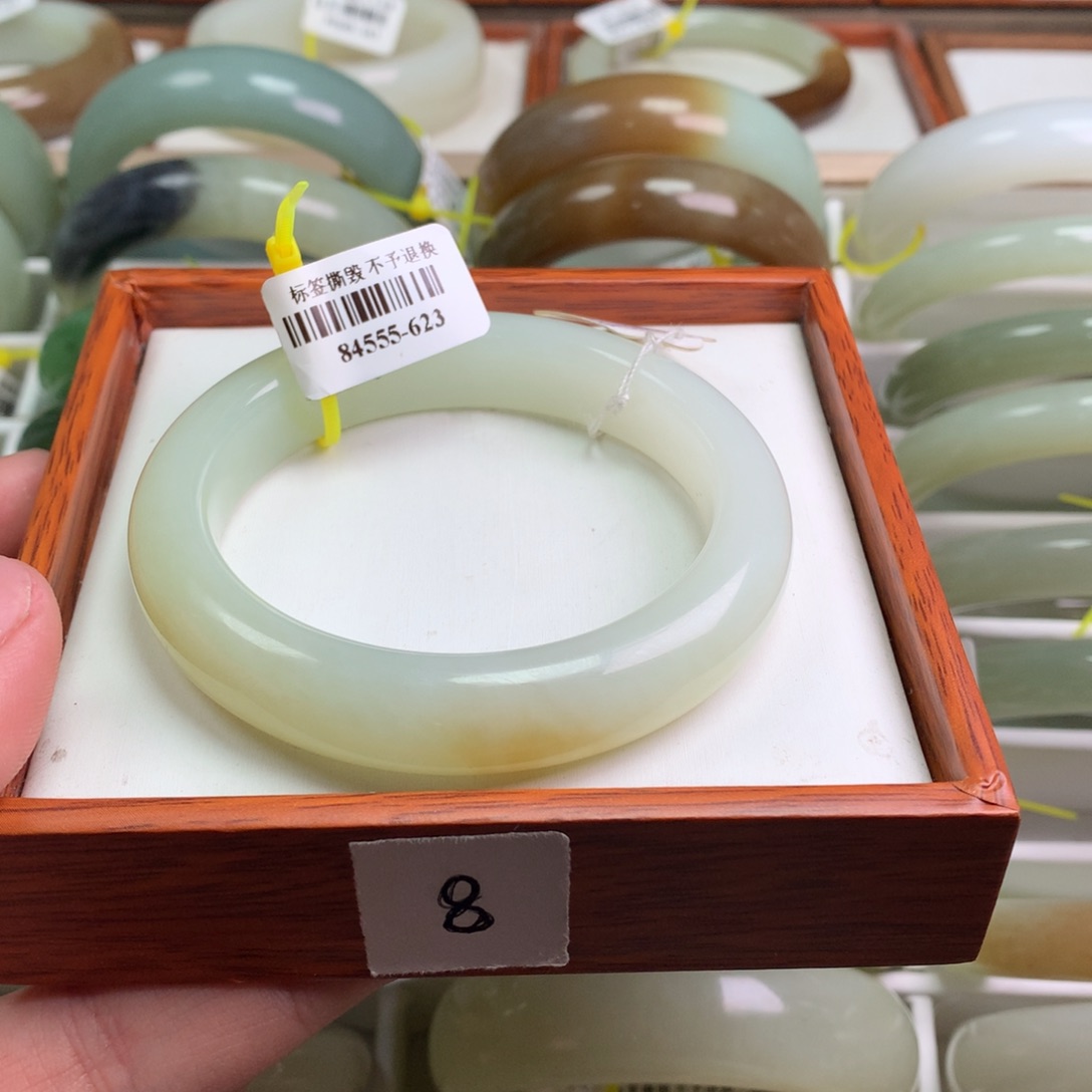 和田玉手镯未镶嵌55