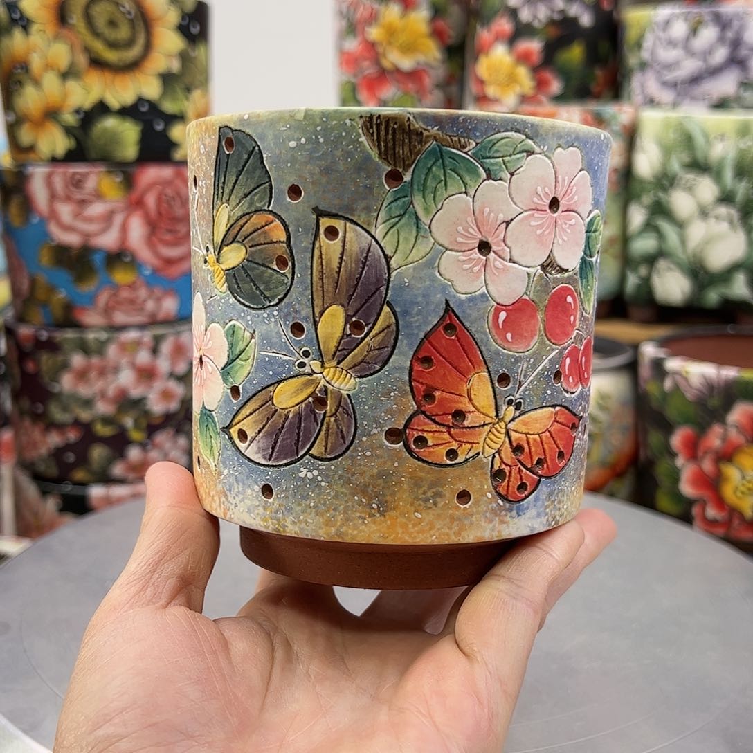 景德镇陶瓷花盆景德镇陶瓷花盆