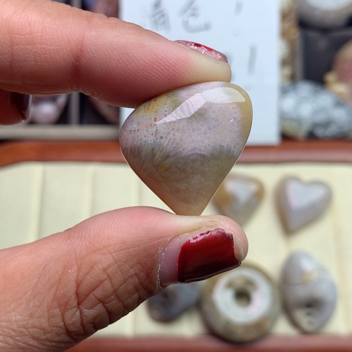 硅化珊瑚（珊瑚玉）颈饰未镶嵌