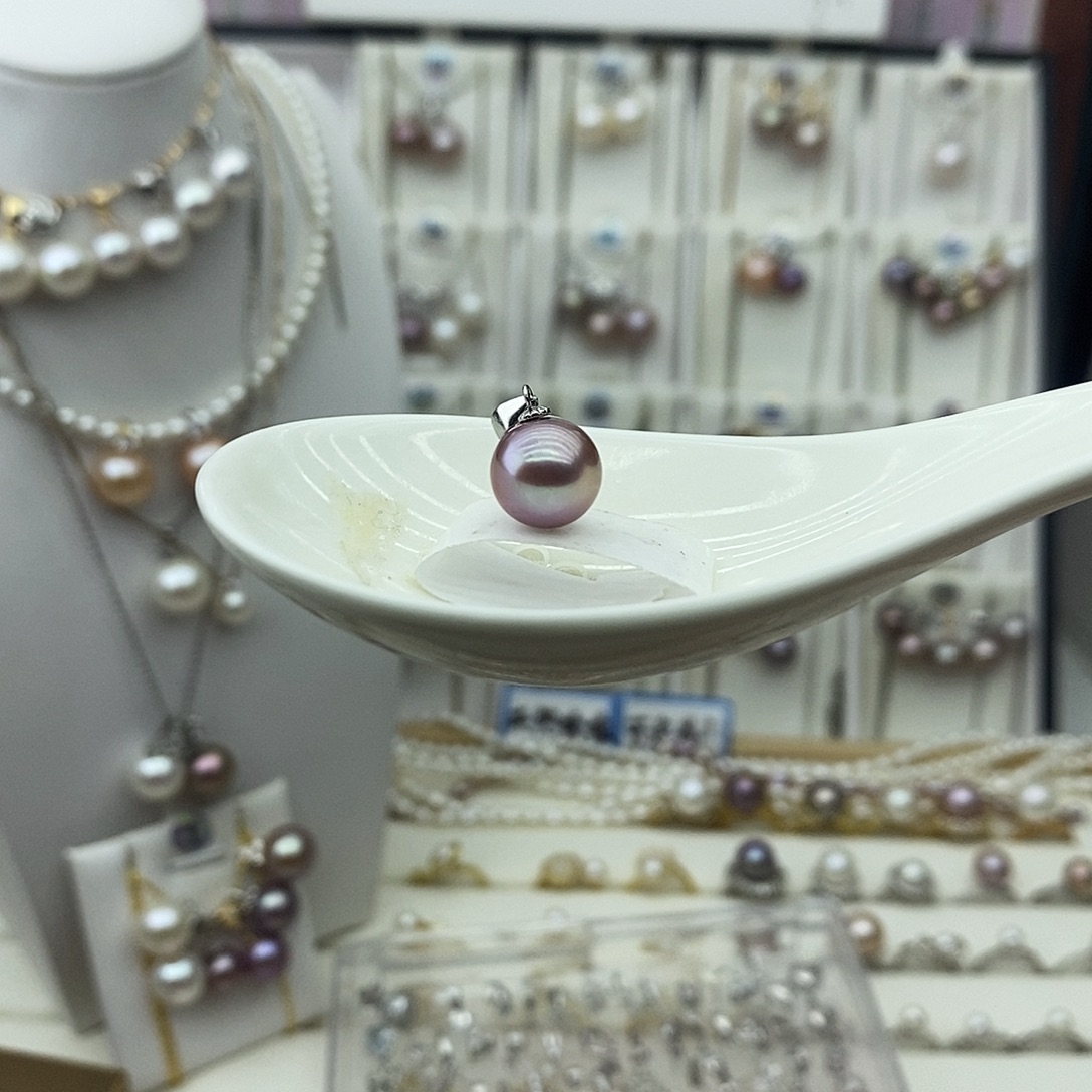 吊坠(不含链)淡水珍珠银S925镶嵌