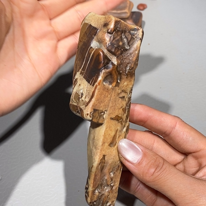 玛瑙/玉髓车挂合金戒*506