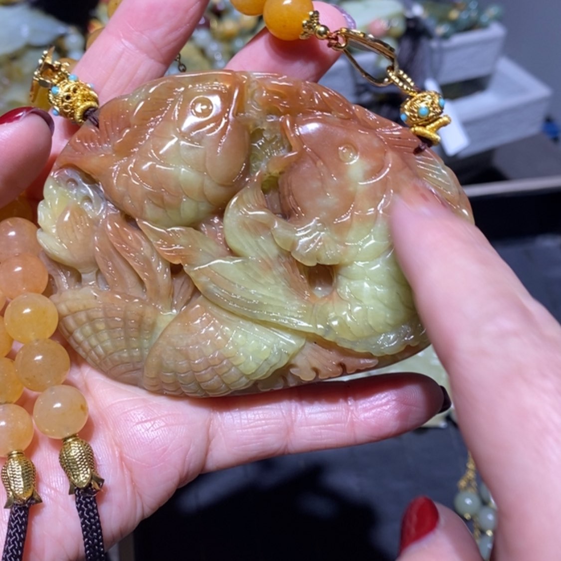 【闪购商品】岫玉毛衣链未镶嵌