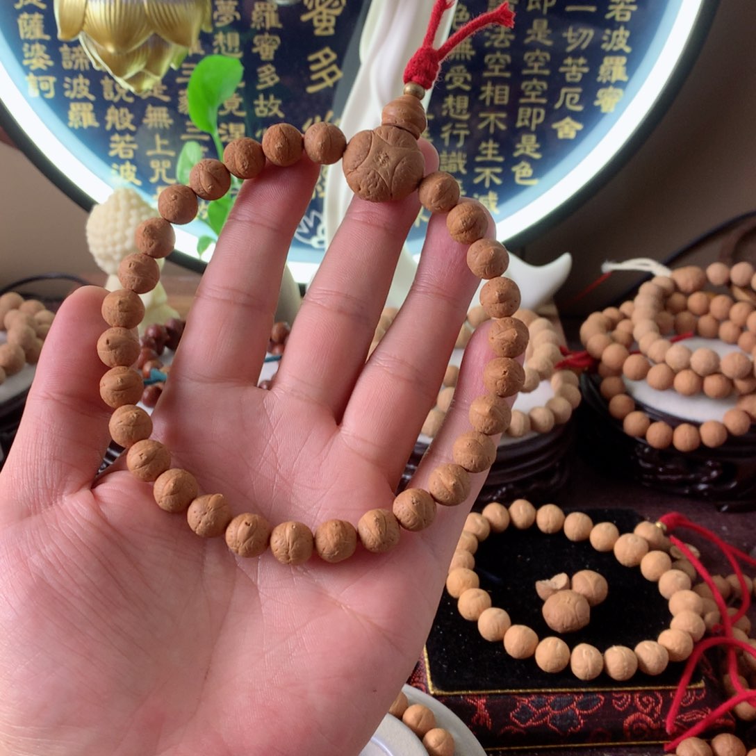 凤眼菩提手串10手持红皮