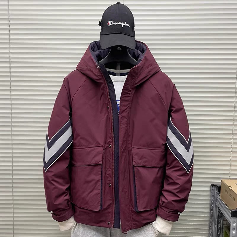 《红色》新国标90羽绒服情侣款外套-869