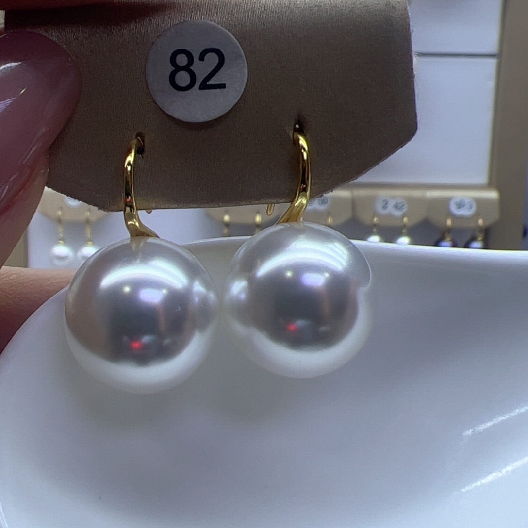 淡水珍珠耳饰银S925镶嵌