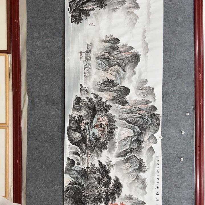 国画手绘国画云峰千里秀