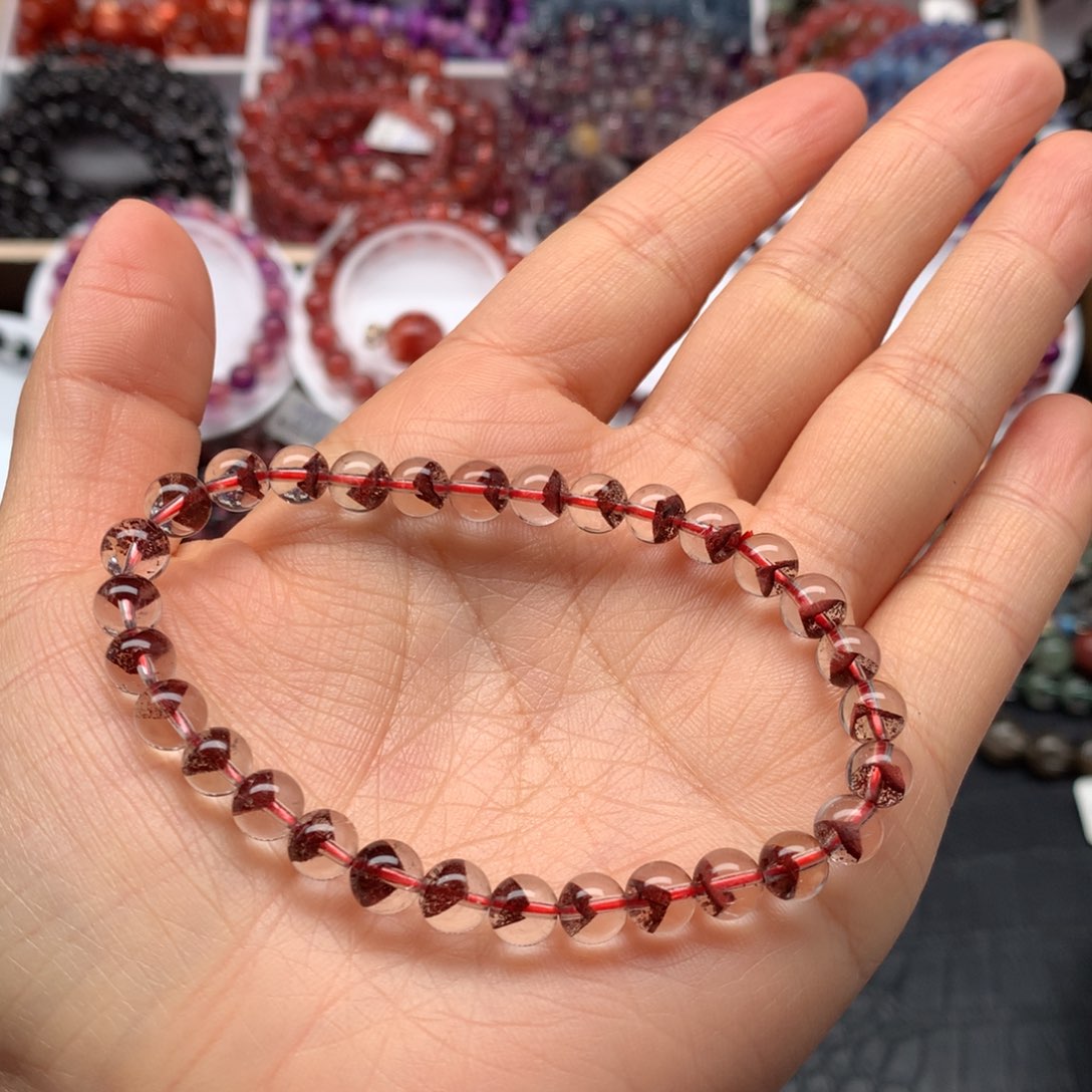 水晶项链未镶嵌金字塔红幽灵6