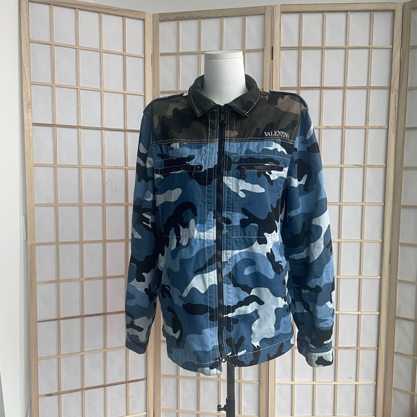 99新 Valentino/华伦天奴 A10551 valentino 蓝色外套99新46码 