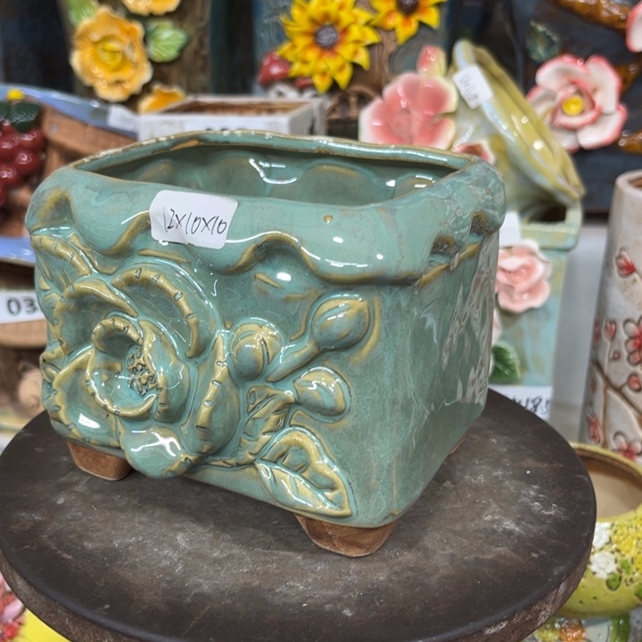 紫砂花盆粗陶材质多肉花盆