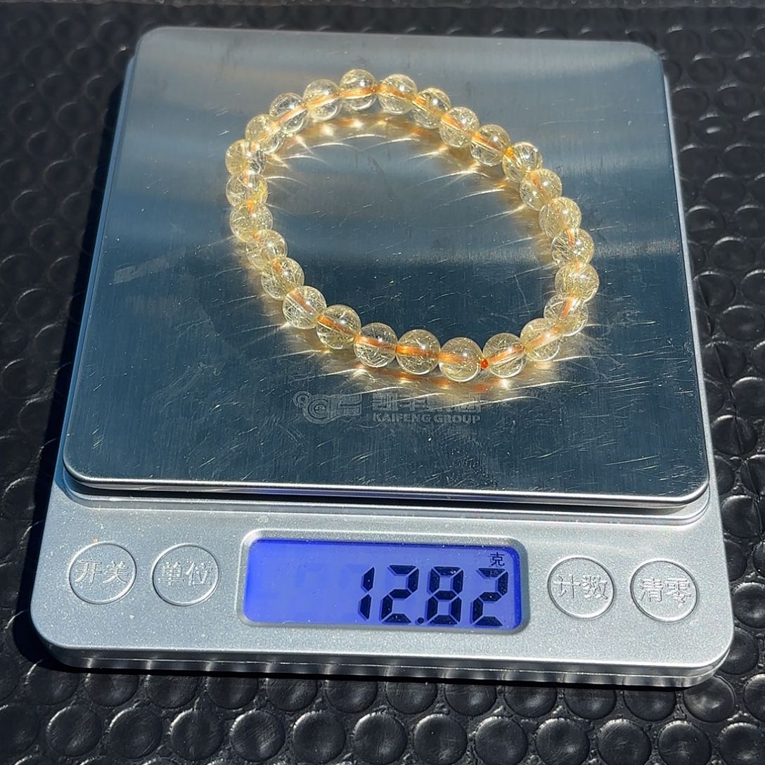 天然金发晶7mm+（实际克价24.18）