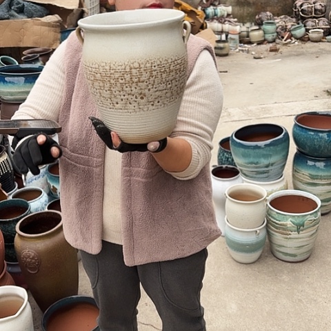 口20高23瑕疵盆子。