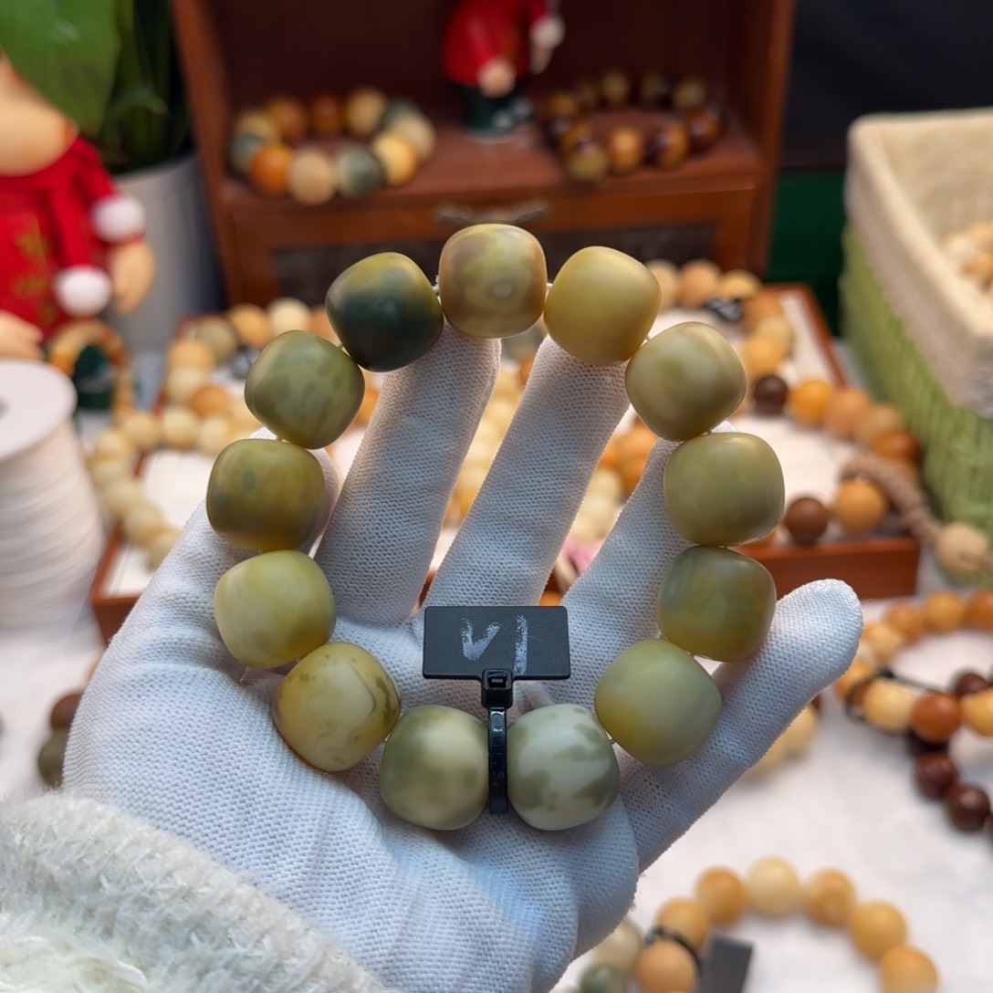 菩提根/象牙果手串卡20桶珠干磨微瑕