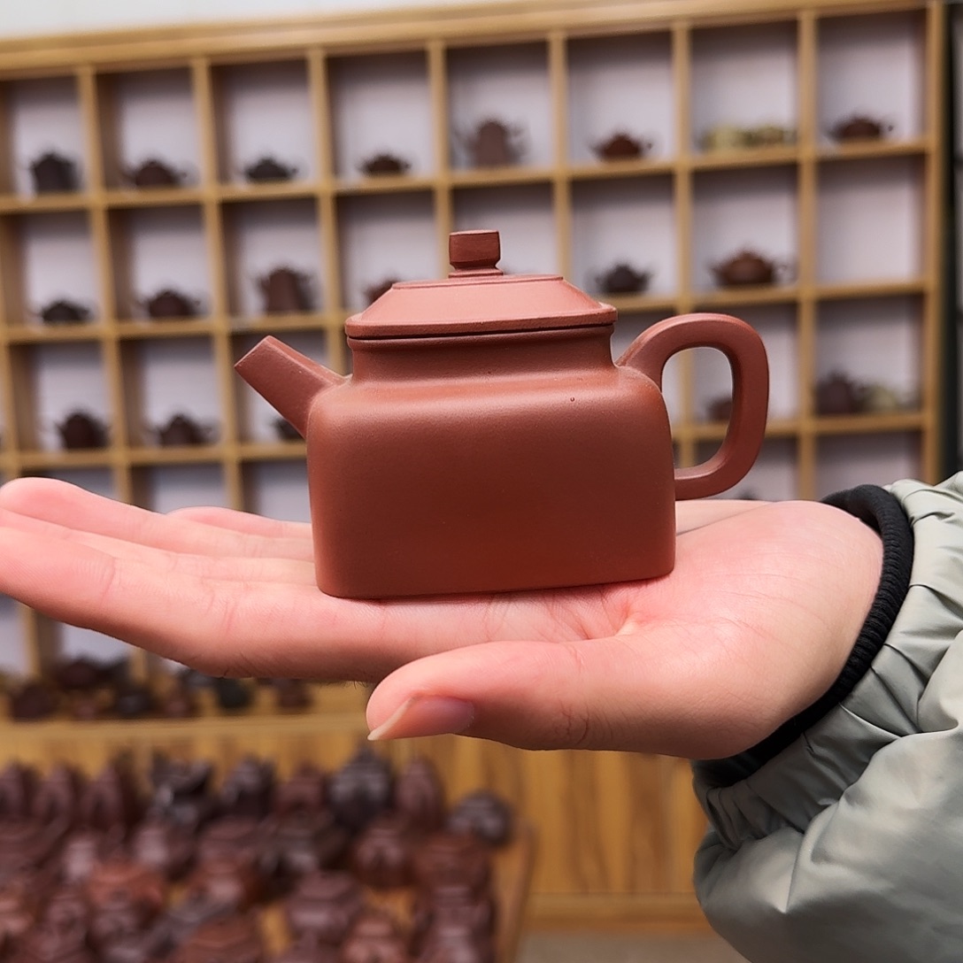 紫砂茶壶四方德钟160cc