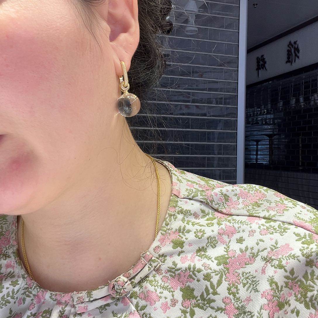 银S925镶嵌吊坠(不含链)水晶耳饰拍两单