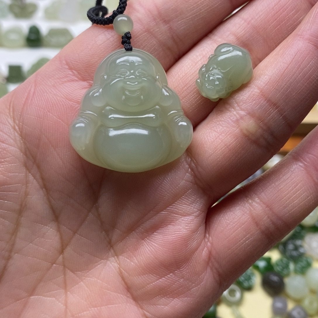 烟***蔬和田玉未镶嵌颈饰