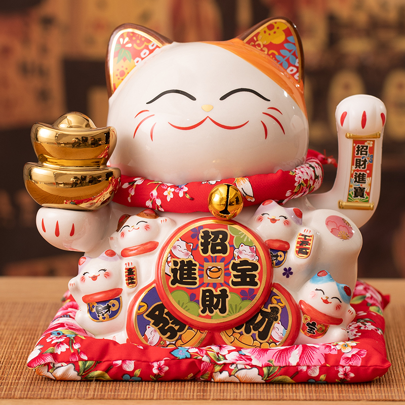 招财猫摆件自动摇手开业大号店铺收银台客厅装饰品创意礼品发财猫