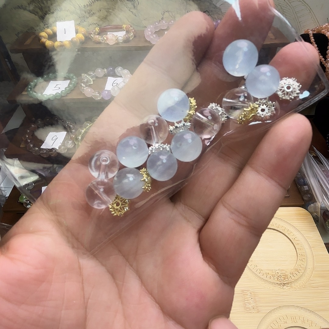 未镶嵌水晶珠宝半成品天然水晶单珠