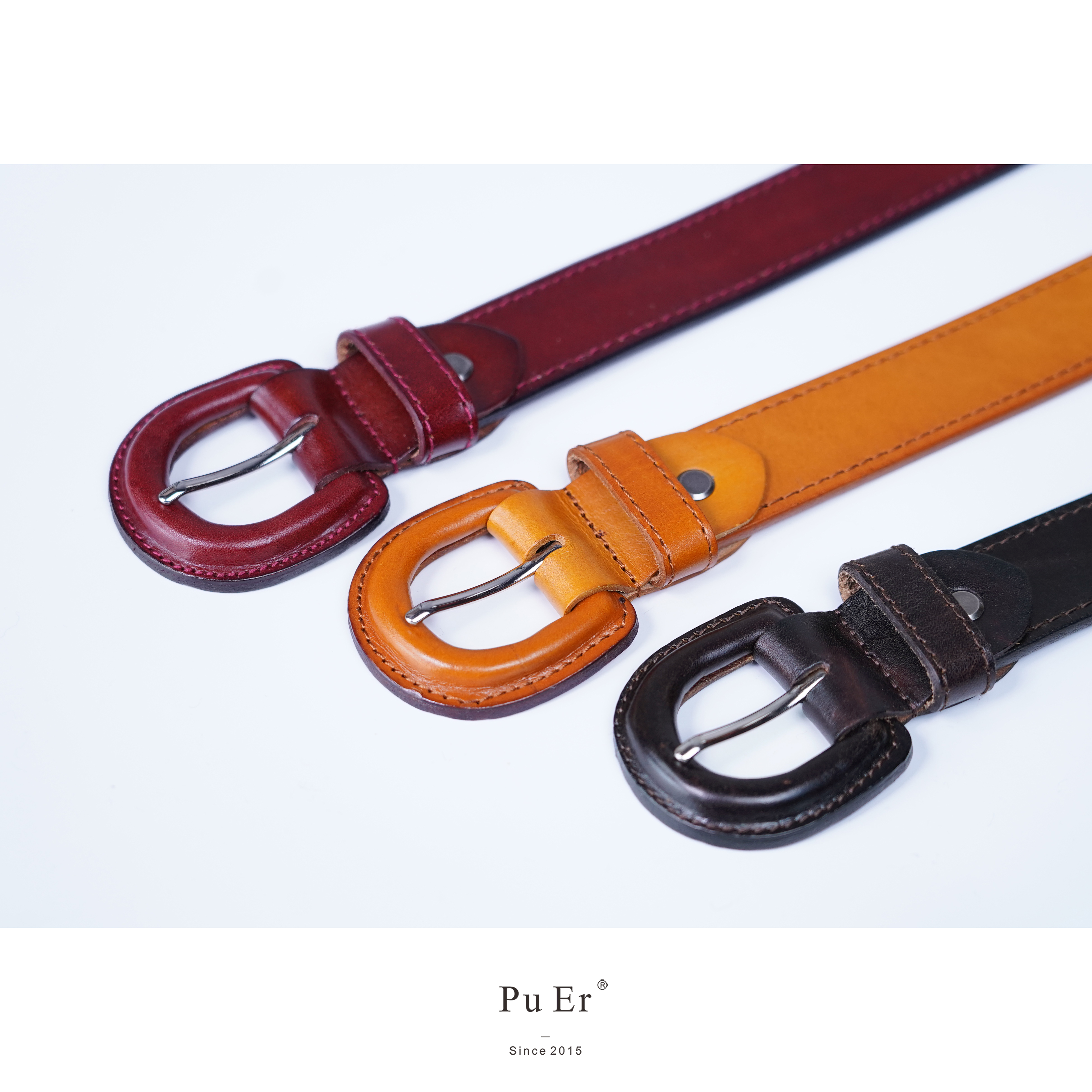 璞迩复古立体树膏皮带