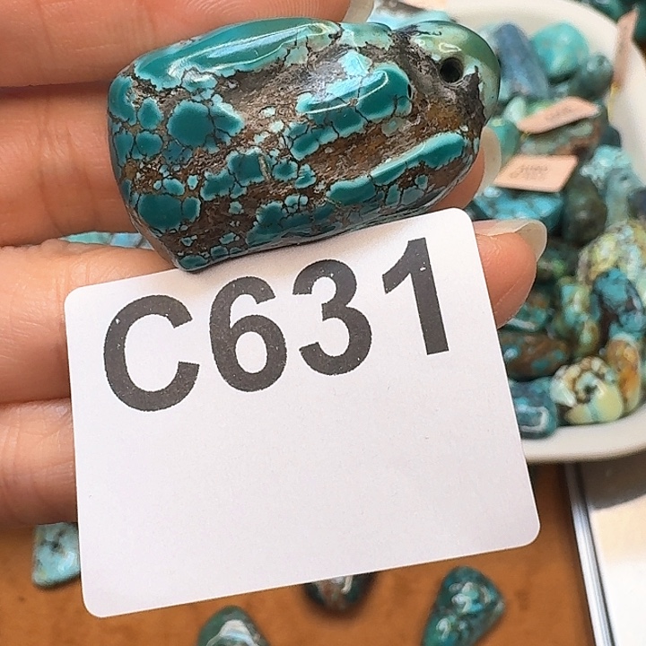 未镶嵌绿松石随型萍