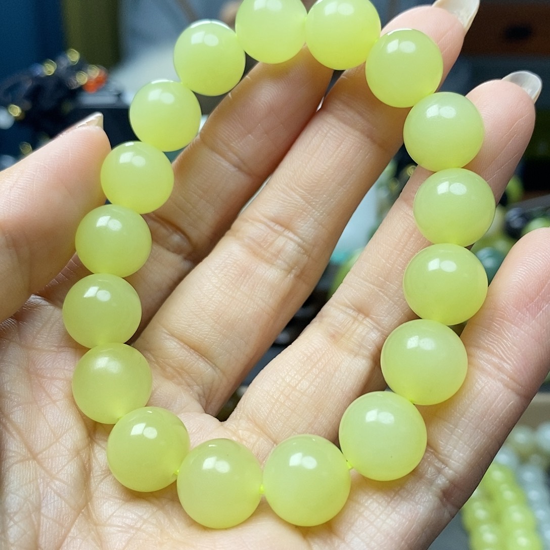 和田玉（黄玉）手链未镶嵌