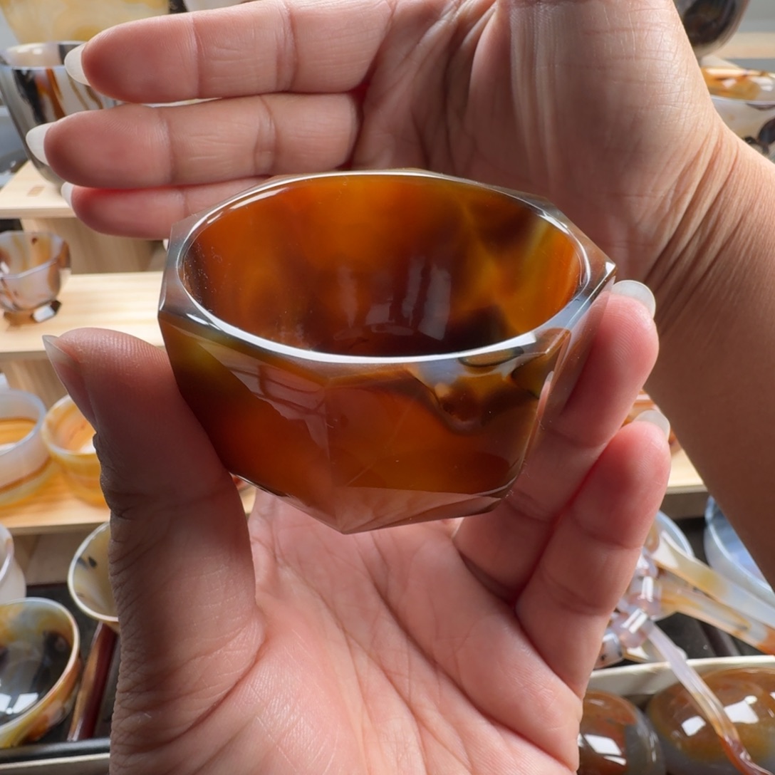玛瑙/玉髓未镶嵌茶杯