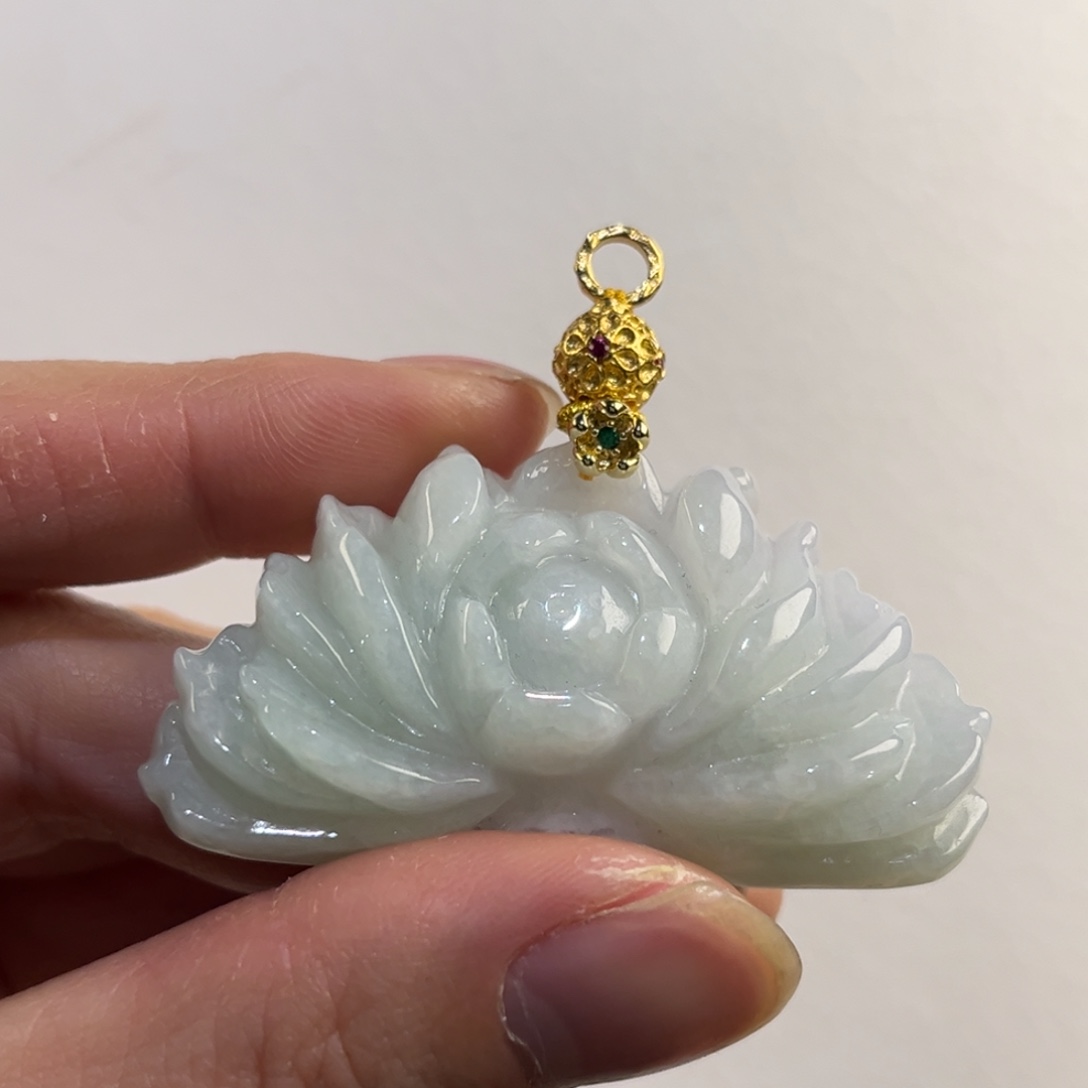 翡翠未镶嵌吊坠(赠链)代编织