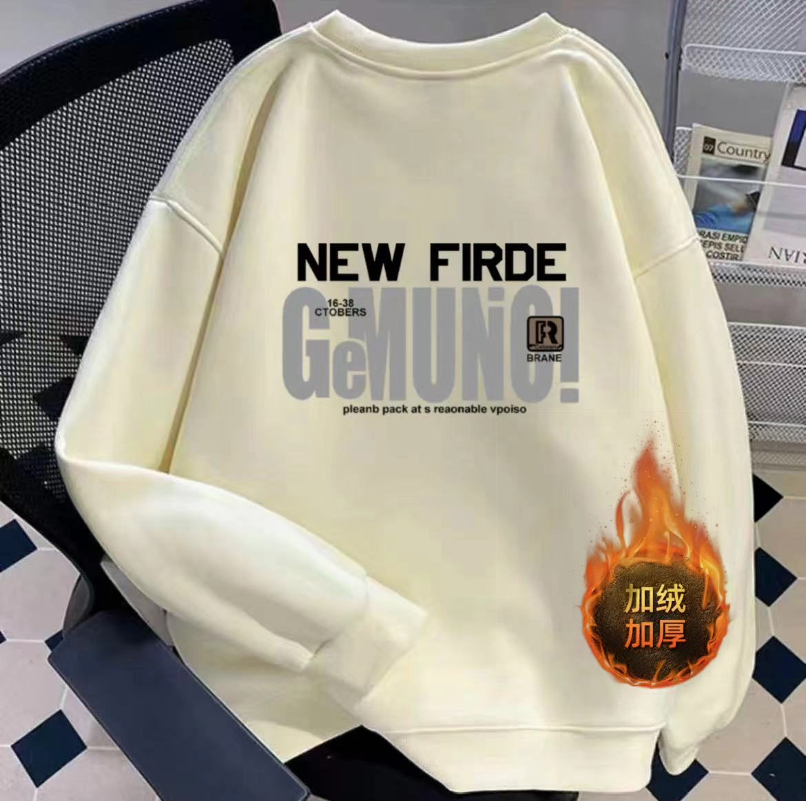 【甜美】K003潮牌时尚春秋男女圆领卫衣