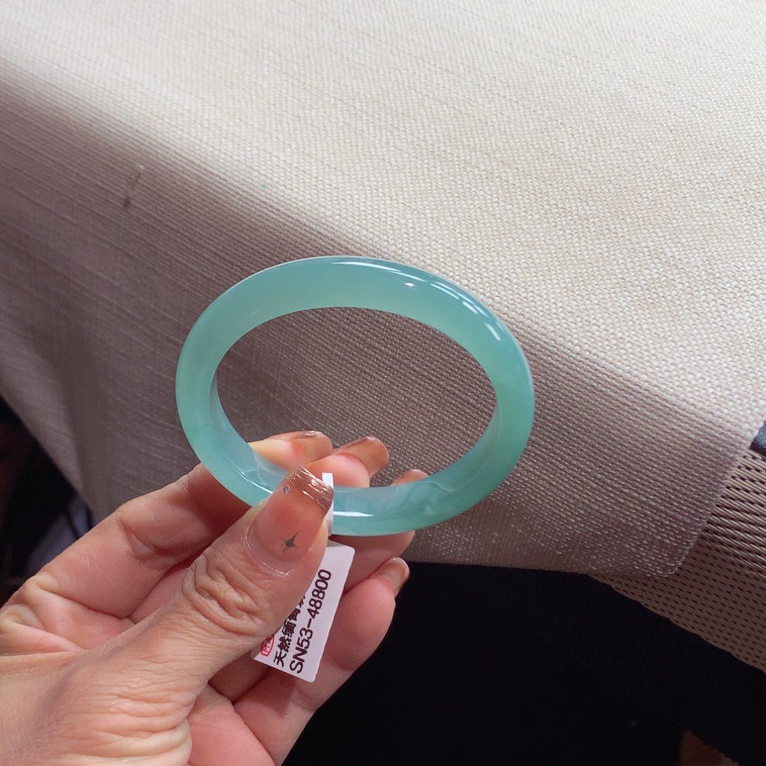 翡翠手镯未镶嵌10号海水蓝