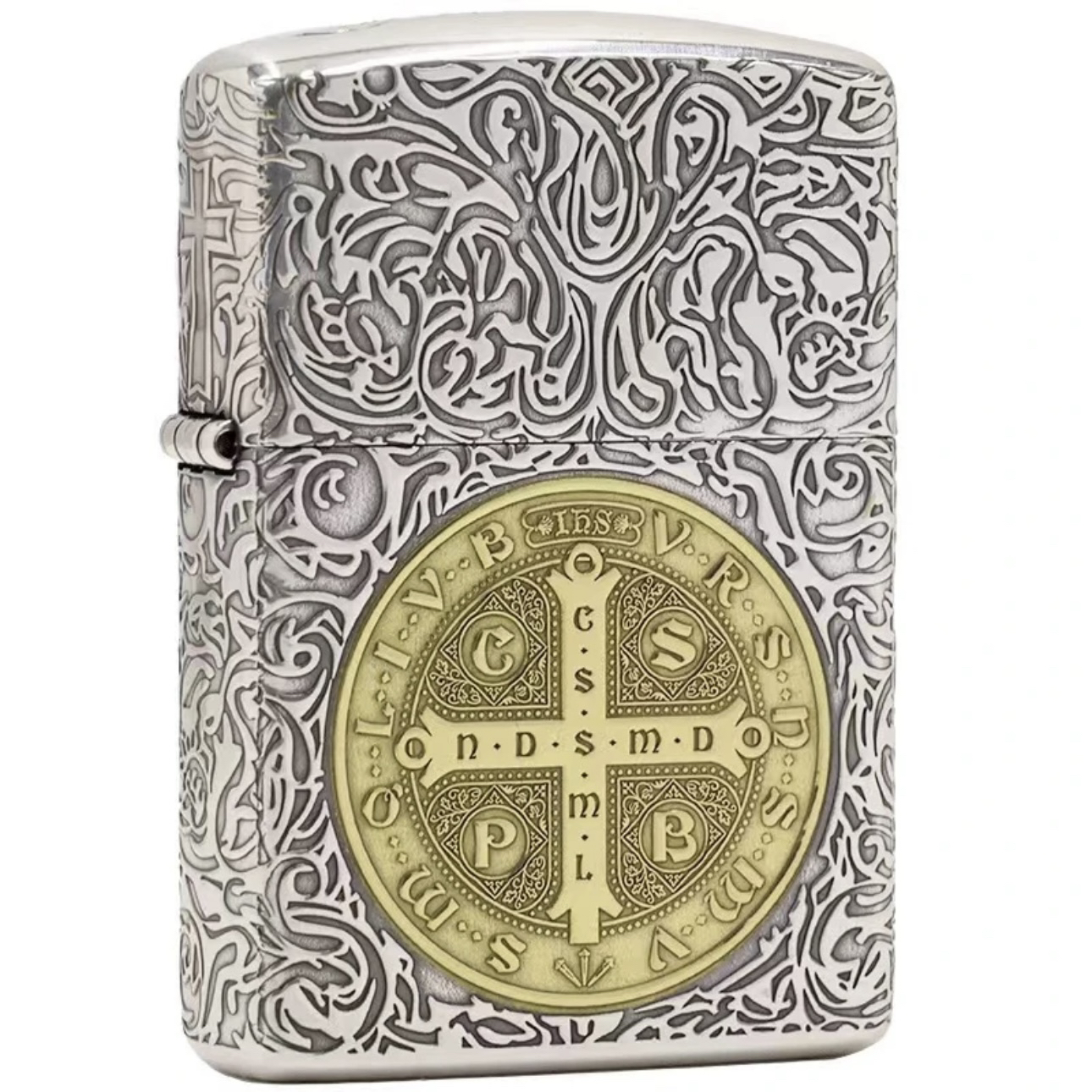 【老李鉴定】zippo打火机镀银鎏金康斯坦丁盔甲机W版五面精雕DYJ1
