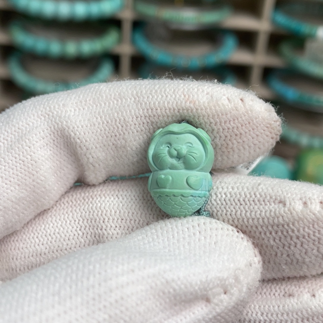 绿松石未镶嵌人鱼猫6