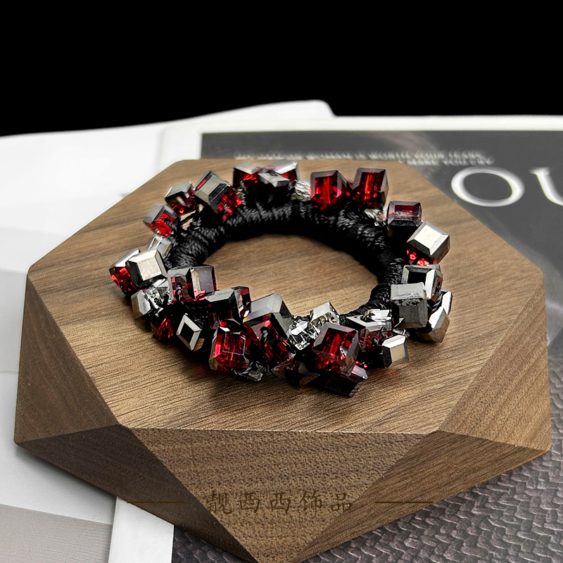 【LXX靓西西】7047 方糖酒红色时尚气质高弹力皮筋