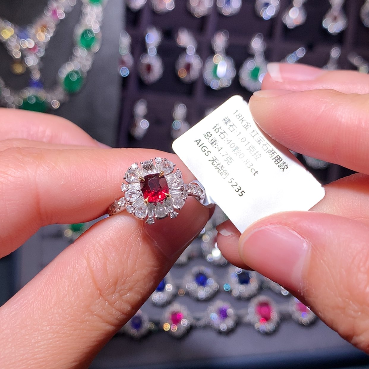 【闪购商品】红宝石戒指18K金镶嵌