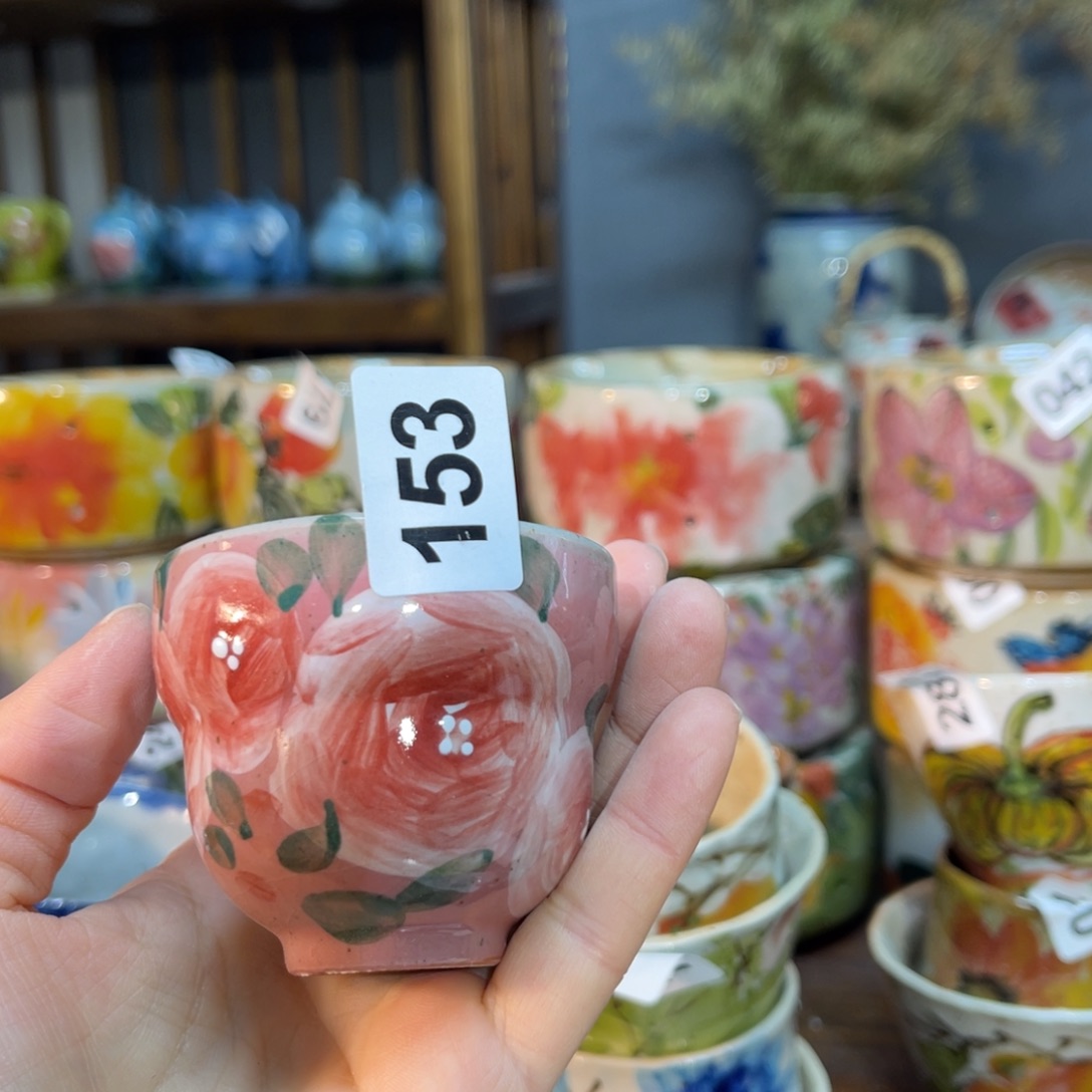 杯素浅陶瓷手工手绘