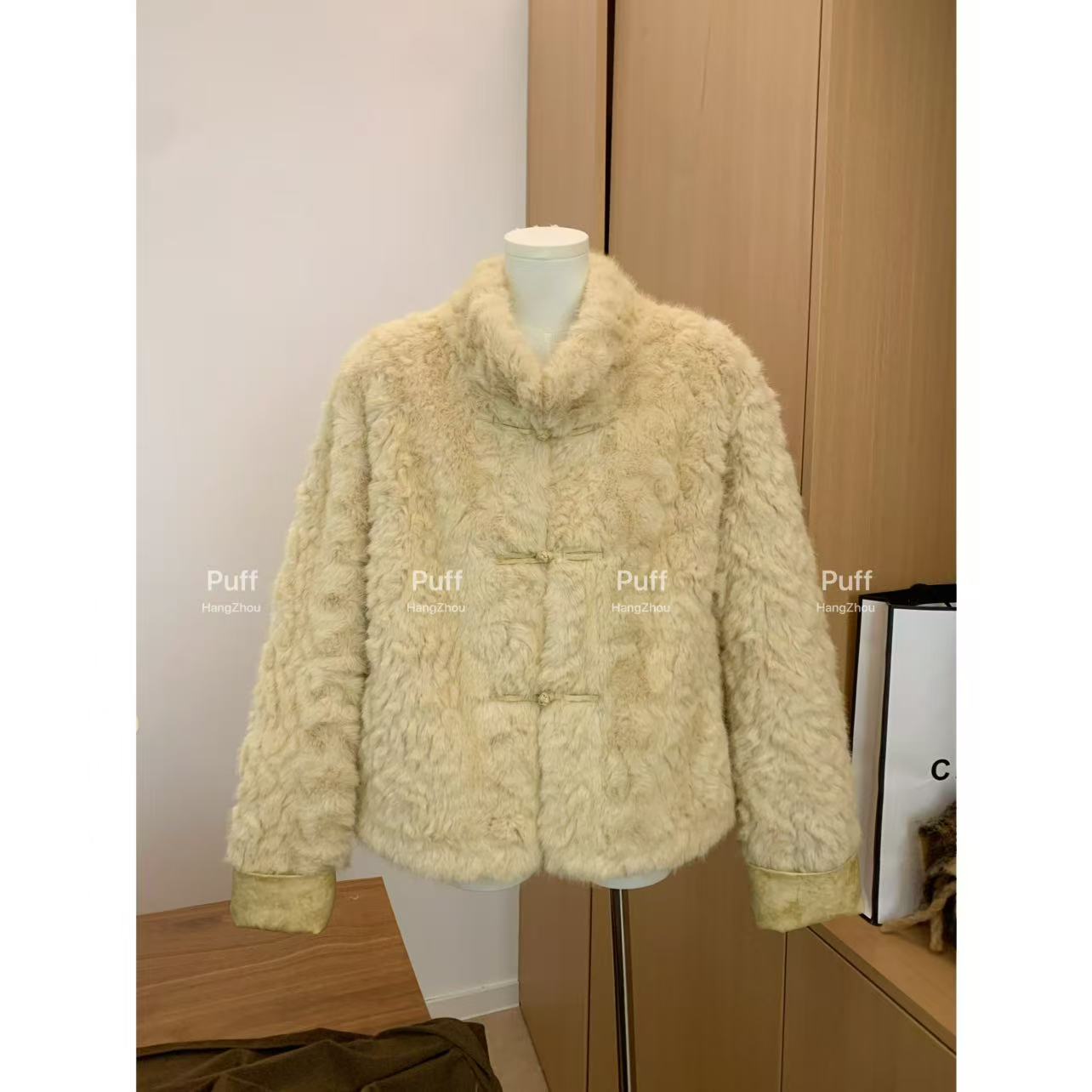 （凤栖梧桐）2026秋冬新款新中式加厚保暖环保毛外套