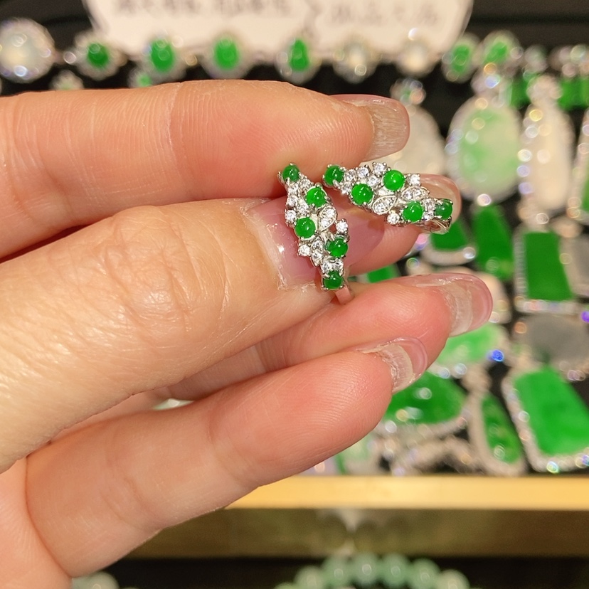 【闪购商品】未镶嵌翡翠耳饰天然翡翠