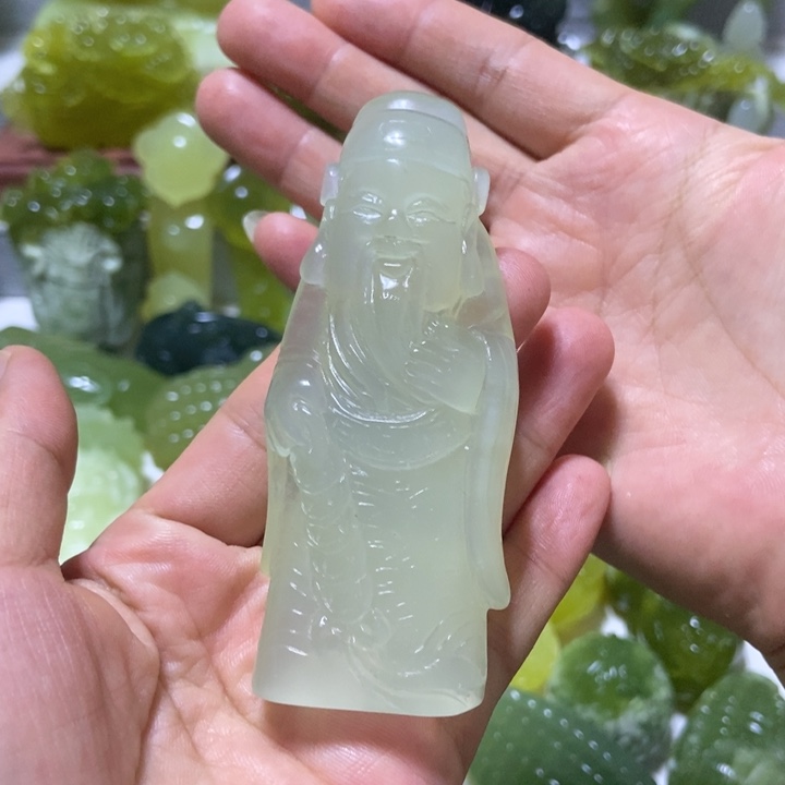 【闪购商品】未镶嵌蛇纹石玉把件