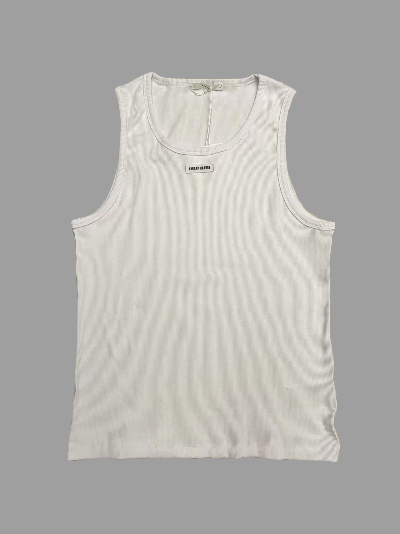 1038#经典夏天显瘦气质极简经典款纯棉质感缪家背心