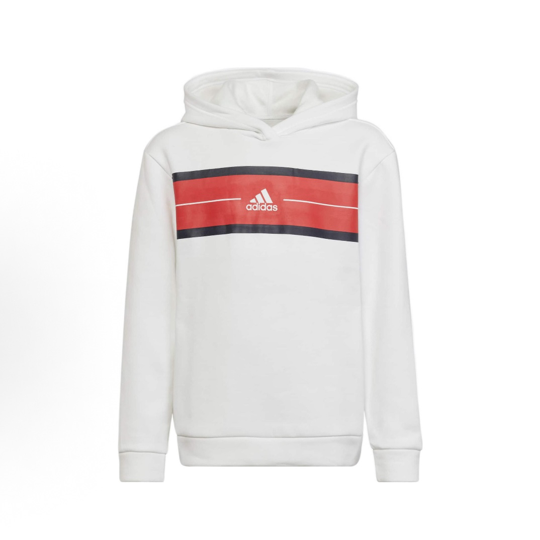 adidas 童装 品牌贴片Logo连帽长袖卫衣 女童HM4545