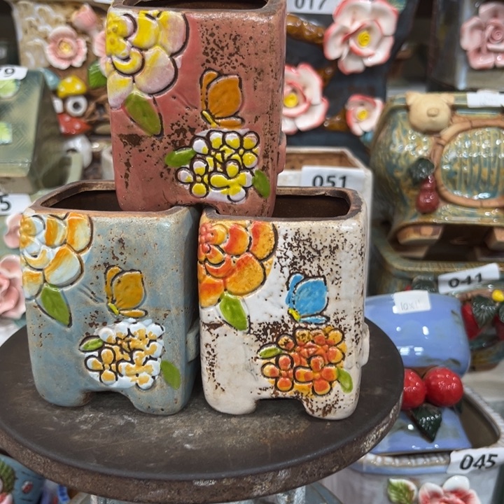 紫砂花盆粗陶材质多肉花盆