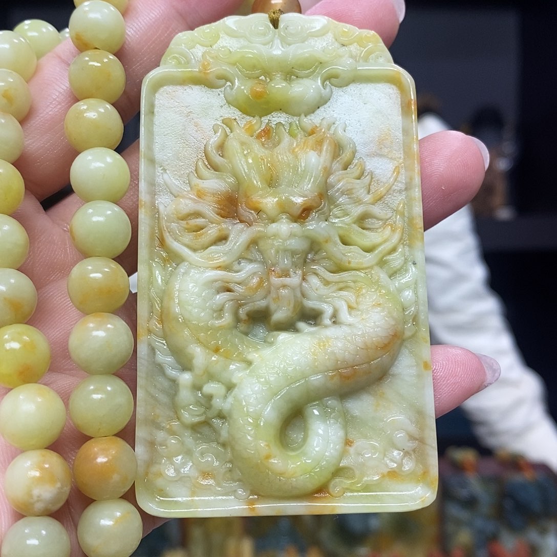 未镶嵌岫玉挂件吊坠项链