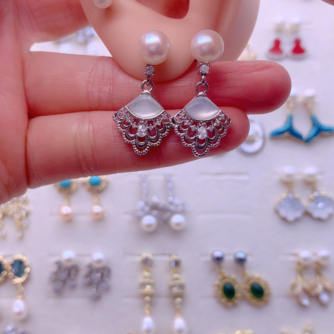 耳饰淡水珍珠合金