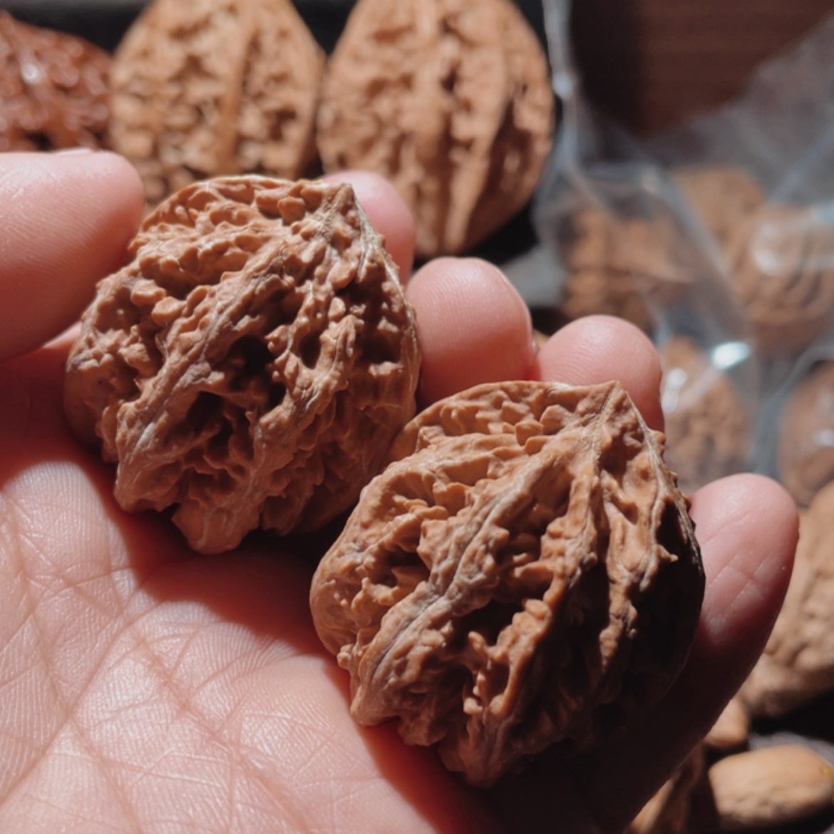 【闪购商品】文玩核桃把件东北楸子82