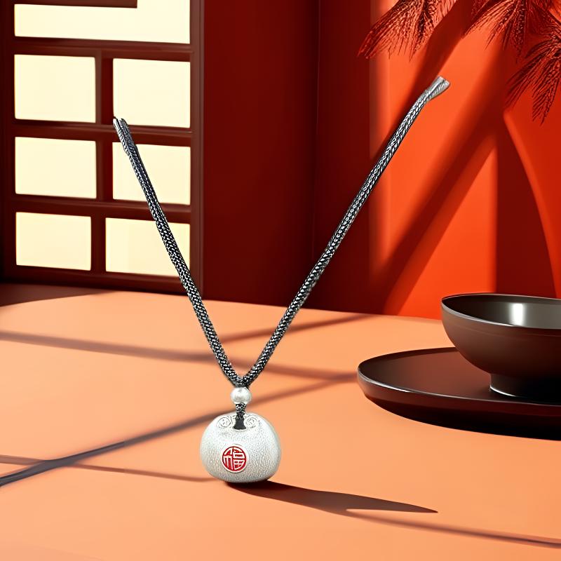 吊坠足银 足银小胖福吊坠（配绳子）（小8克）