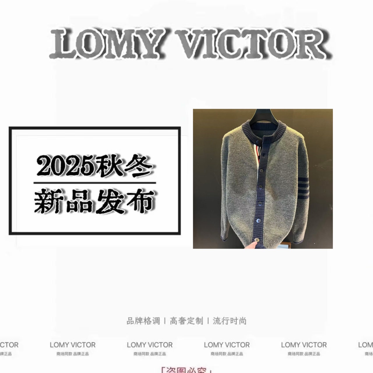 欧洲站秋冬新品高奢定制款男士开衫羊毛衫NZM223-雨