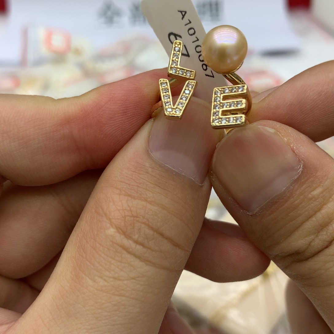 戒指合金淡水珍珠7