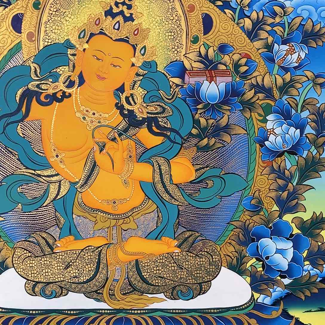 装裱画大*儿尼泊尔手绘唐卡画芯