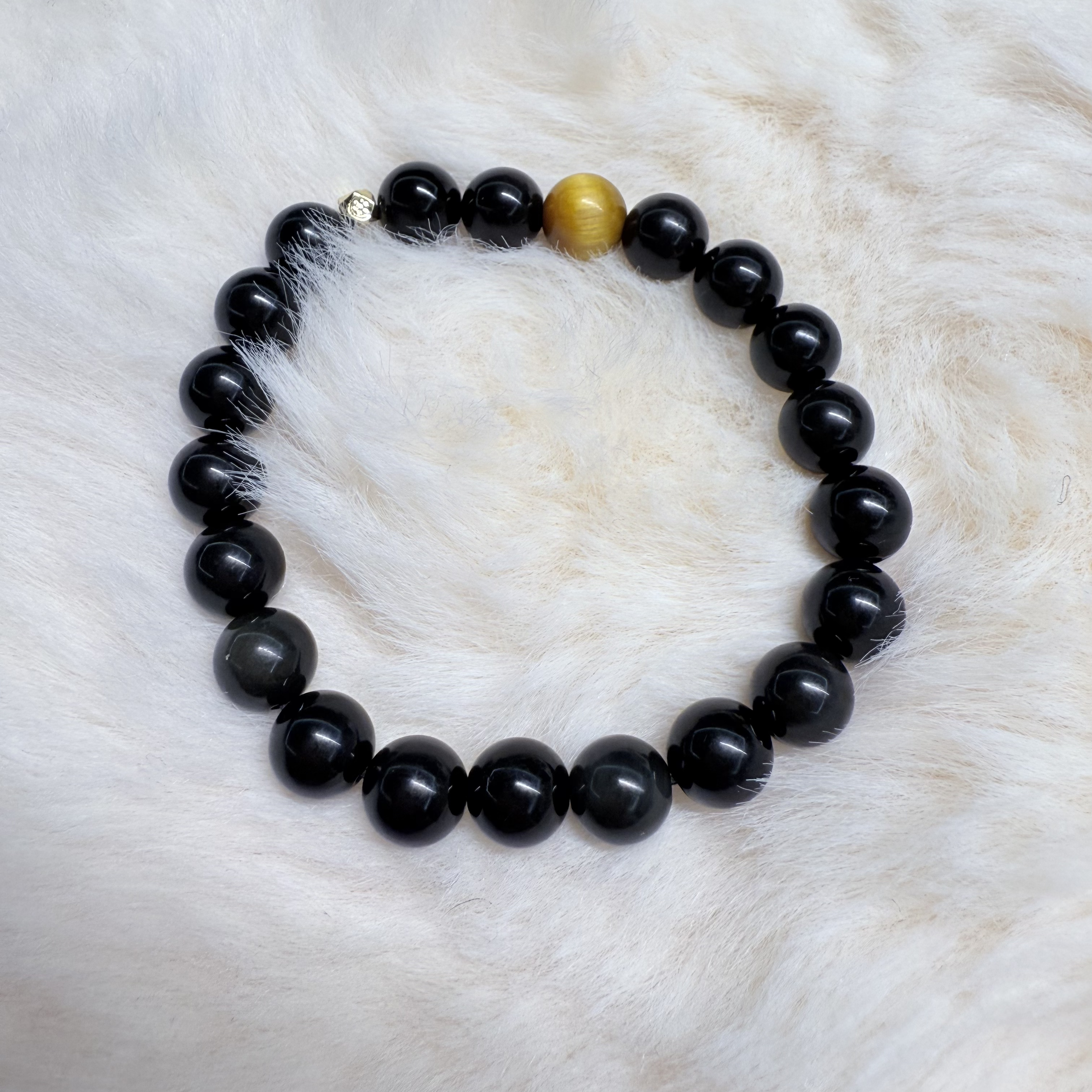 虎眼黑曜石全净8mm