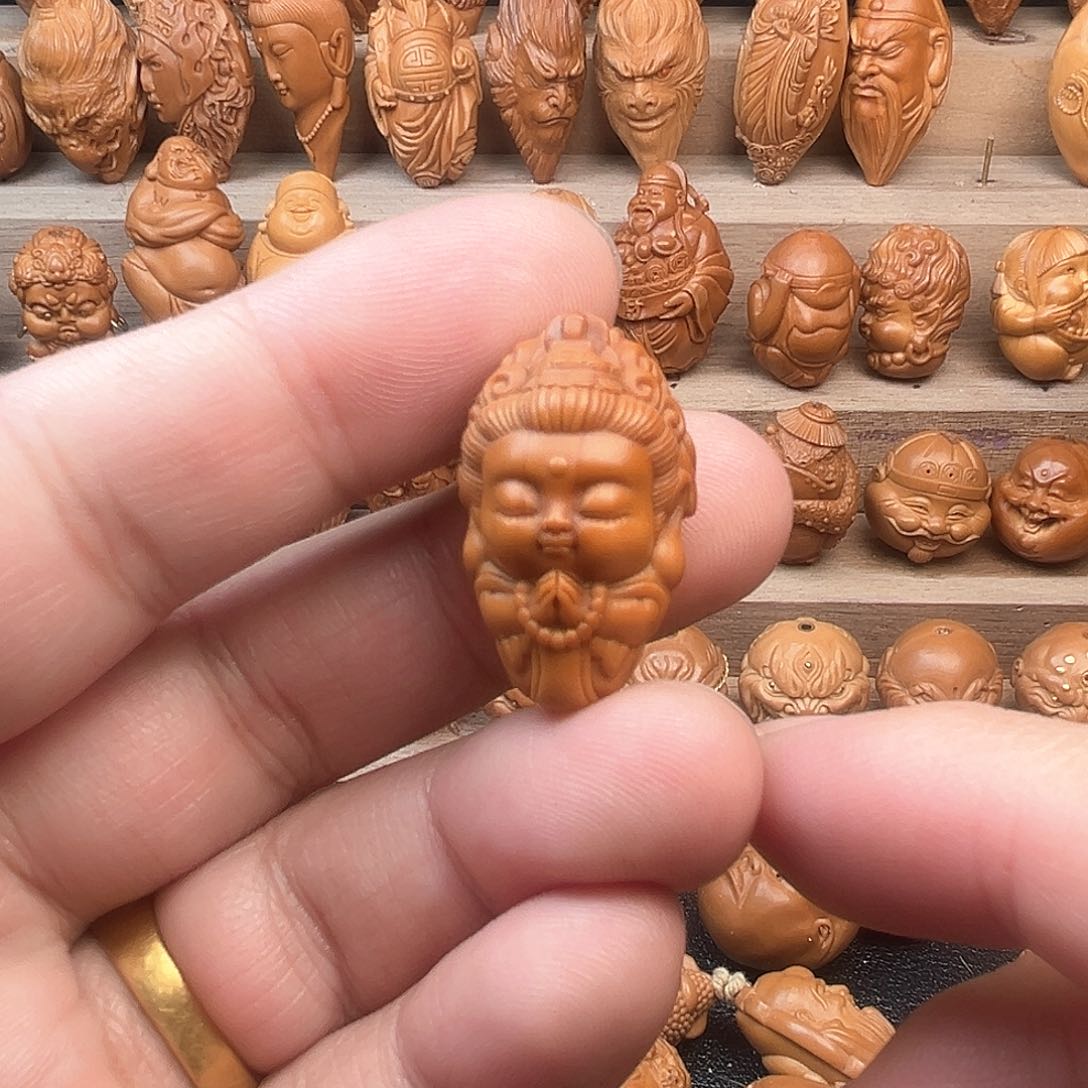 橄榄核吊坠18观音福利